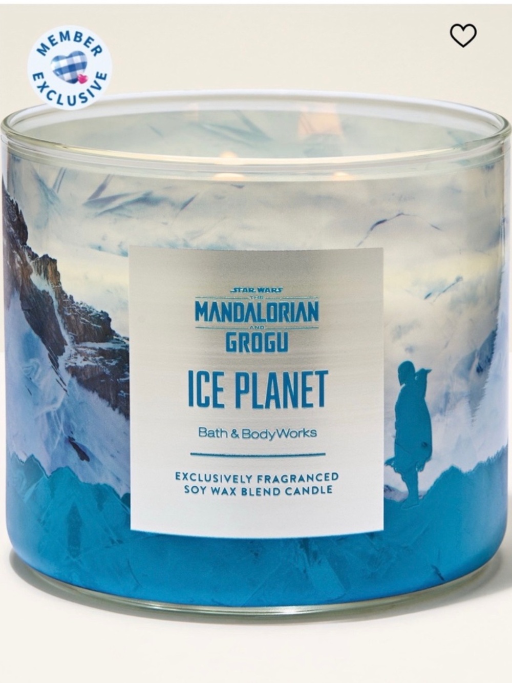 LIMITED EDITION BATH & BIDY WORKS STAR WARS ICE PLANET 3 WICK CANDLE